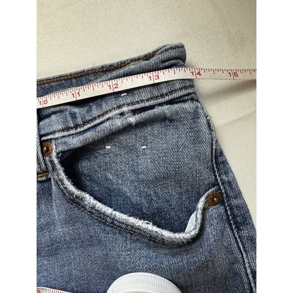 Abercrombie Skinny High Rise Jeans 28 6R Y2K Medium Split Hem Denim Clean Girl - Picture 5 of 9